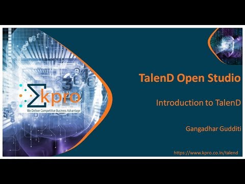 1. Introduction to Talend