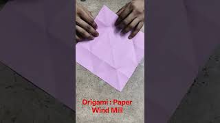 Origami : Paper Wind Mill #origami #origamipapercraft #schoolproject #handmade #handcrafted #kids