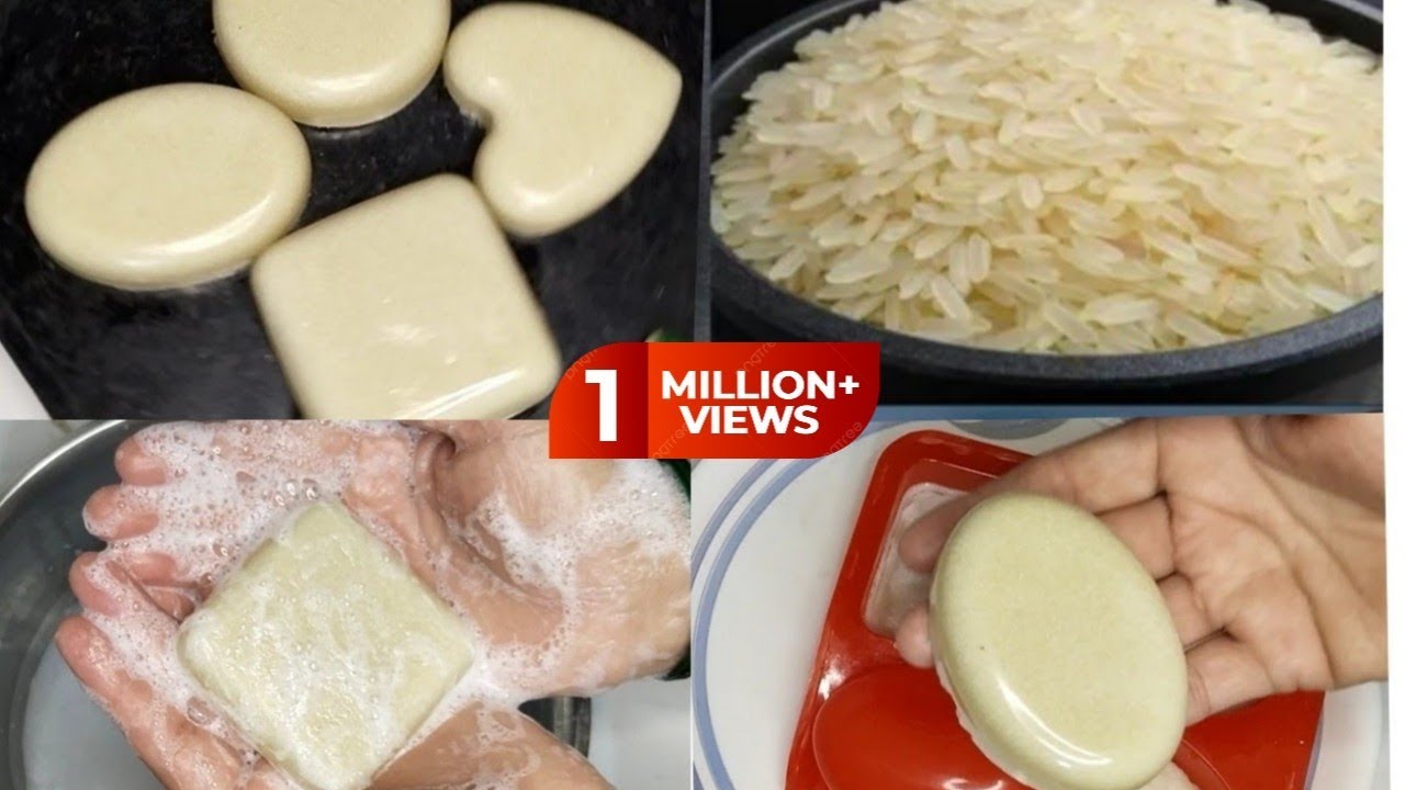 चावल से साबुन घर पर बनाएं पूरे शरीर को गोरा और बेदाग बनाए make rice soap at home