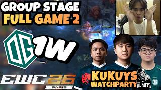 FULL GAME 2 | OG vs 1WIN | KUKUYS WATCHPARTY | EWC 2026 PARIS