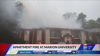 Apartment fire breaks out at Marian University due to lightning strike