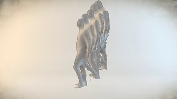 Man descending the stair half HD