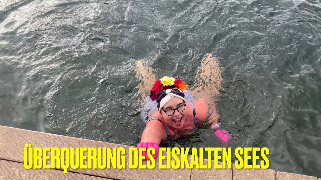 Ich durchschwimme einen 6 Grad kalten See von Ufer zu Ufer/ Eisbaden/Kaltwasserschwimmen im Frühling