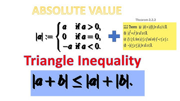 What is Absolute Value  {|A|} , TRIANGULAR INEQUALITY |a+b| less than|a|+|b|;@ksbmaths7685