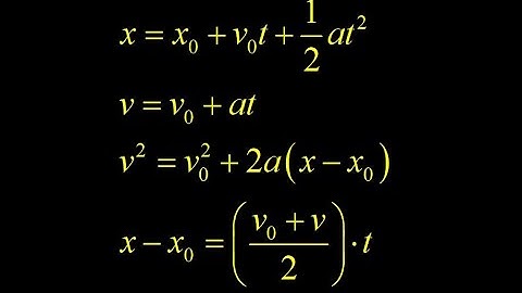 Derivation of formulas for constant acceleration kinematics and when to use each kinematics formula.