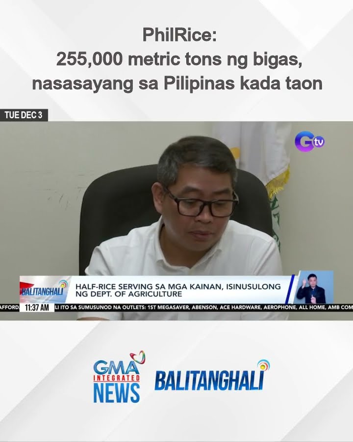 PhilRice - 255,000 metric tons ng bigas, nasasayang sa Pilipinas kada taon | Balitanghali