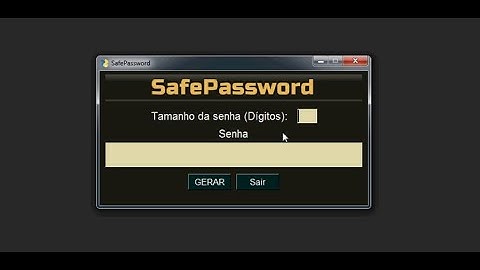 Python - Gerador de senha com interface gráfica PysimpleGUI