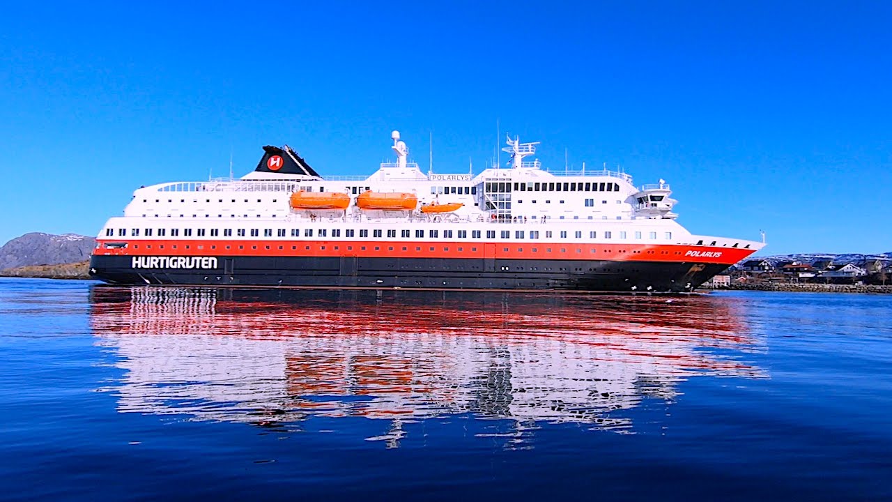 Kai meets the Hurtigruten ms Polarlys, with his small boat, on her way to Brønnøysund in Norway :-)
