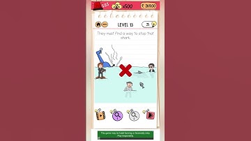 They must find a way to stop that shark - Level 13 - Smith and Joe Part 1 - Brain Test 2 Gameplay