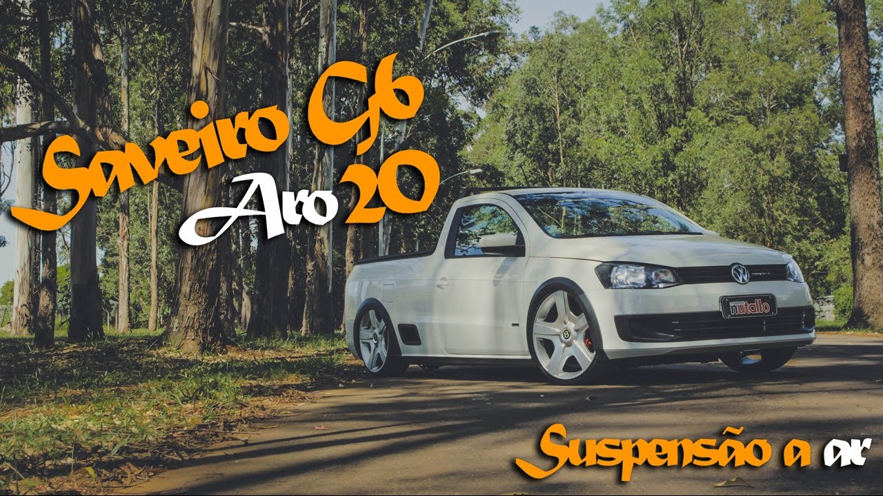 Saveiro G6 - Rodas Bentley GT KR Aro 20 - Suspensão a ar -KcmFilmes