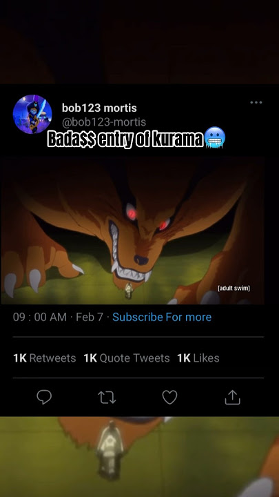 Bada$$ entry of kurama🔥🔥🔥#edit #fyp #short #shorts