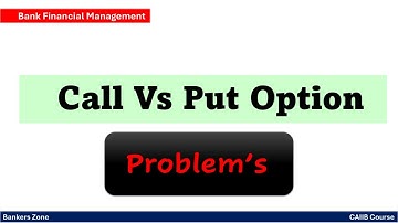 Call Option Put Option Problem ┃ CAIIB BFM ┃ Call Put Option Case Study┃Call vs Put Option
