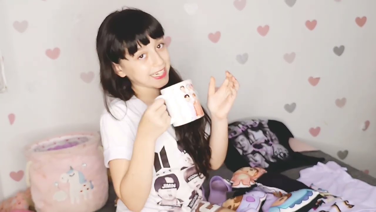 De quem será q ela é fã? Gravando vídeo 