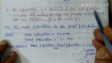 Class 6th Chapter 7 Ex-7.1 Ratio and Proportion