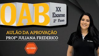 Aulão da Aprovação - Direito Tributário OAB 2ª fase | Prof.ª Juliana Frederico (17/09/2016)