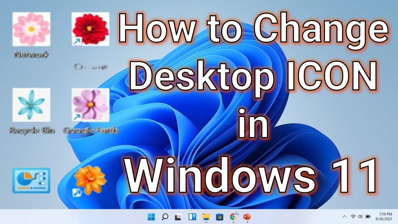 Change Desktop Shortcut icons in Windows 11 - YouTube