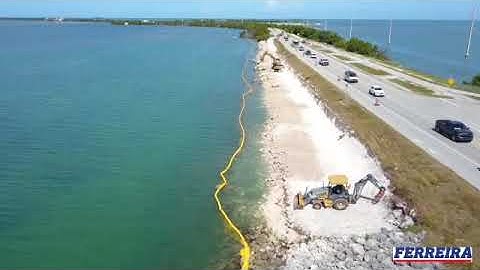 Ferreira Construction Southern Division: Regrading and Installing Riprap Along the Shoreline US 1