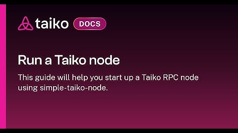 How to run a Taiko Node on Node on Mintair | Setting up Taiko Node