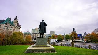 Wilfrid Laurier Statue | Parliament Hill | Ottawa | Ontario | Canada | 4K Timelapse