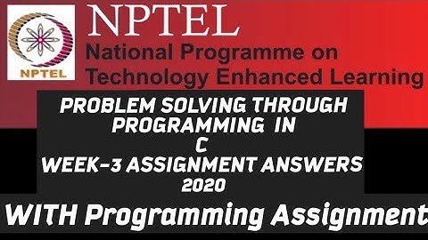Problem solving through Programming In C||WEEK-3 Assignment Answers||#NPTEL||#SKumarEdu||#C