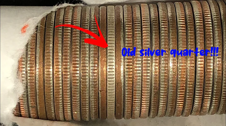 Old Silver quarter found!!! Coin roll hunting quarters￼