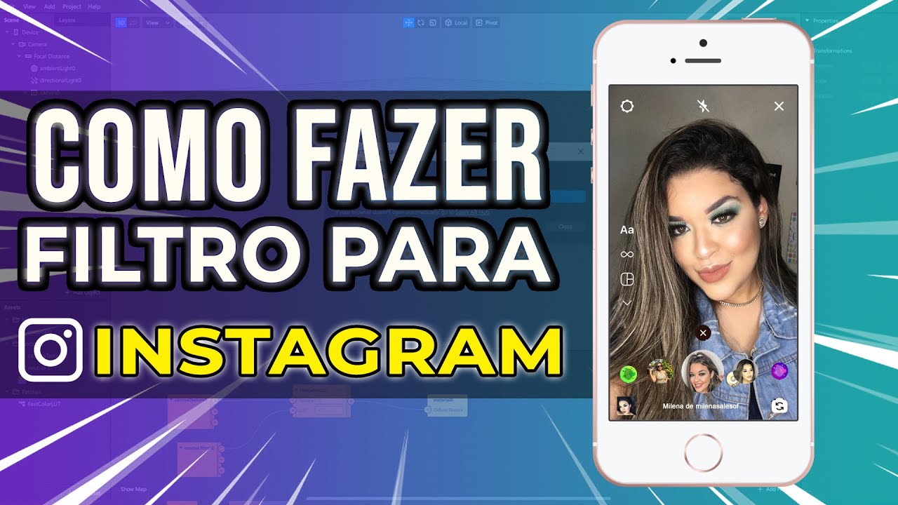 COMO FAZER FILTRO para o INSTAGRAM YouTube