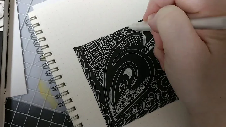 Easy Zentangle Pattern Tutorial with One Zentangle a Day - Day 9