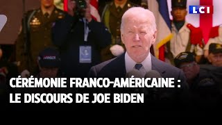 Cérémonie francoaméricaine : le discours de Joe Biden