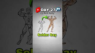 60 Days Bulking Challenge 💪 | Day 27 | Muscle Gain Journey #shorts #shoulder#workout #bulking#muscle