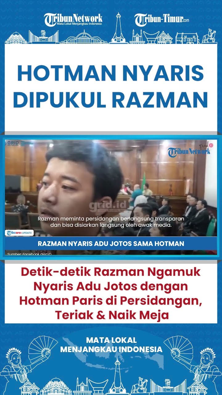 SHORT Razman Hendak Pukul Hotman di Persidangan Gegara Tak Terima Persidangan Dilakukan Tertutup