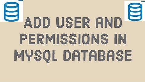 Add USER and PERMISSIONS in MySql db | Login failed for user