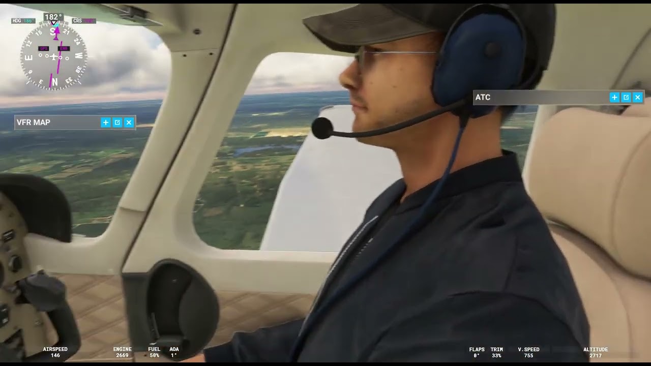 PA 32 Saratoga II departs Columbus MS to Meridian MS