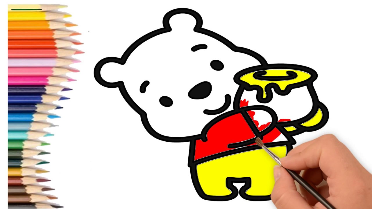 How to Draw and Color Winnie the Pooh - YouTube