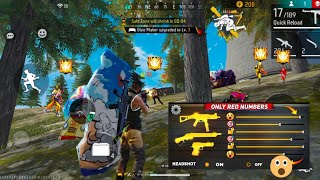 New Update Satting 😱 Free Fire Max New Update Video 👑 99% Headshot Rate ⚡ Only Red Numbers 🎯⚡