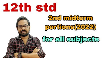 12th std | 2nd mid term portions 2022 | All subjects@vivekmathsscience1013