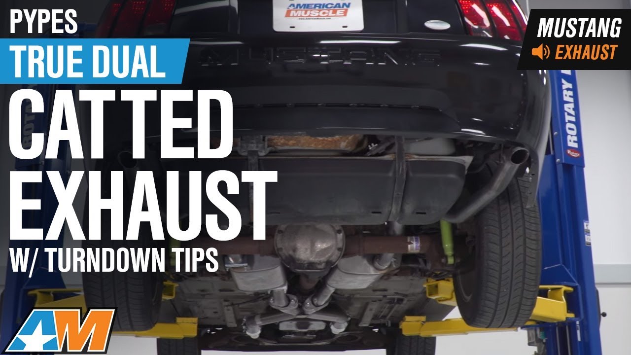 performance parts bmw 1998-2004 Mustang V6 Pypes True Dual Catted Exhaust - Turndown Tips Sound Clip & Install