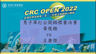 香港中華游樂會2022年度全港網球公開賽 - 男子單打決賽