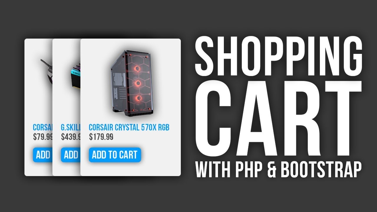 Responsive PHP Shopping Cart with Bootstrap Tutorial