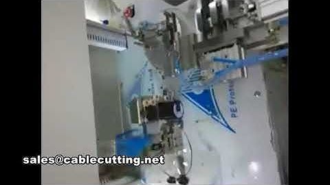 Automatic cutting wire winding tying cable skinning stripping machine