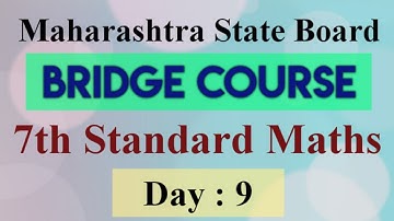 Day 9 | Bridge Course 7th class maths | for English medium and semi English
