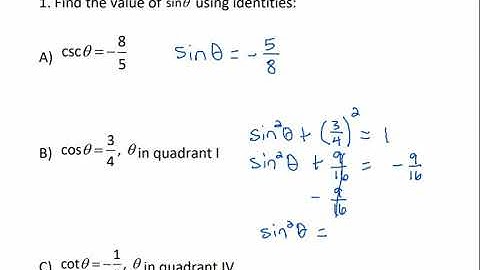 Trig 5.1 - Fundamental Identities