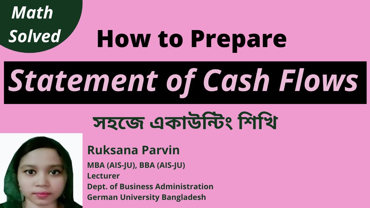Prepare a Cash Flow Statement। Indirect Method। Statement of Cash Flows ...