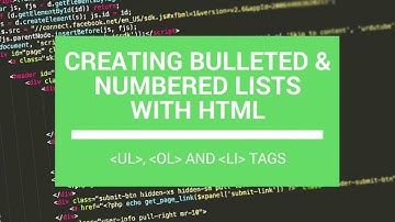 How to Make Bulleted and Numbered Lists in HTML