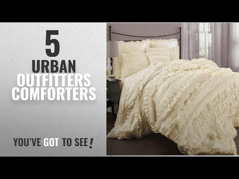 top-10-urban-outfitters-comforters-[2018]:-lush-decor-belle-4-piece-comforter-set,-queen,-ivory