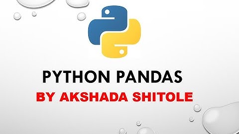 Pandas Python Part 2