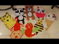 Cute animals and objects felt sheet art #youtubevideoviral  #feltart #artwork  @Nimraartgallery456