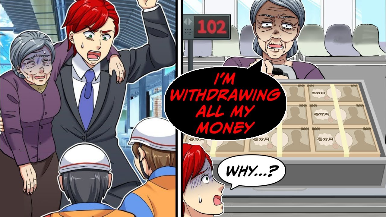 I helped out an old woman at the train station. On a later day...