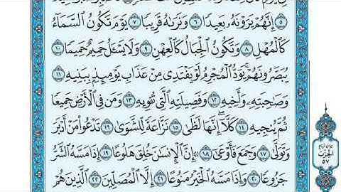 الصف الرابع تلاوة سورة المعارج (١١-٢٨)