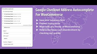 Google Checkout Address Autocomplete for WooCommerce