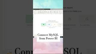 how to connect mysql database from power bi #shorts #shortsvideo
